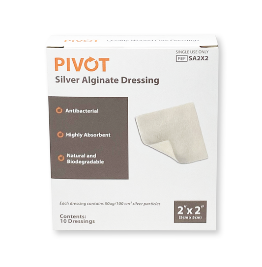 Silver Calcium Alginate Dressing 2"X 2"