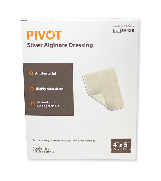 Silver Calcium Alginate Dressing 4"X 5"